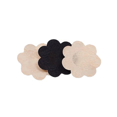 Cubrepezones con encaje de flores y pétalos - Beige/Natural