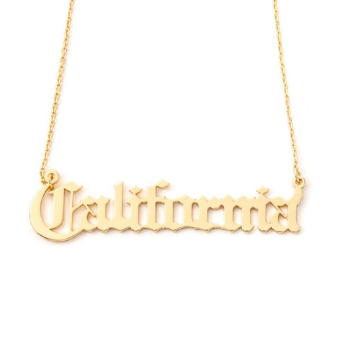 California Old English Necklace