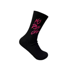 No Days Off Crew Socks - Black/Hot Pink