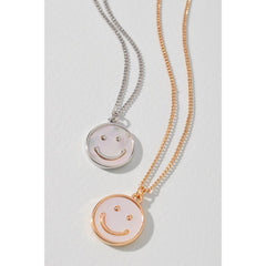 Pearly Smiley Happy Face - Silver