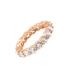Stone Pave Statement Ring - Rose Gold