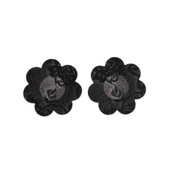 Lace Flower Petal Nipple Cover Pasties - Black