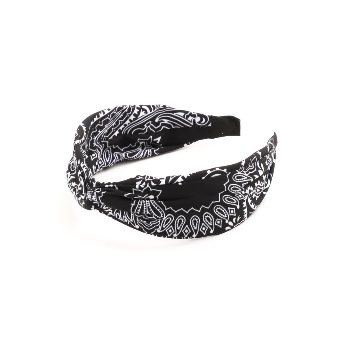 Paisley Headband - Black/White