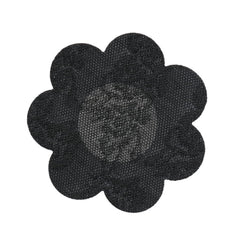 Lace Flower Petal Nipple Cover Pasties - Black