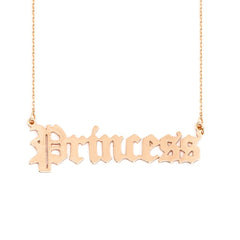 Princess Old English Necklace