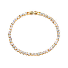 Round Cubic Zirconia Bracelet - Gold