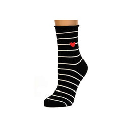 Stripe Heart Socks