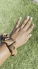 Faux Leather Scrunchie - Brown