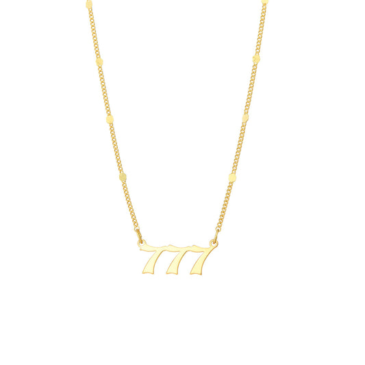 777 Angel Numbers Necklace