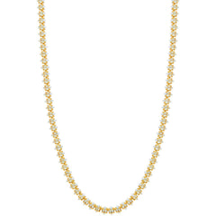 Marquise Style Baguette Rhinestone Necklace - Gold