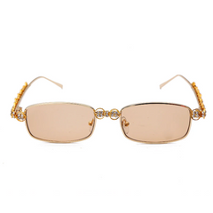 Vintage Diamond Rhinestone Rectangle Sunglasses