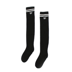 Fuck Off Thigh High Socks - Black/White