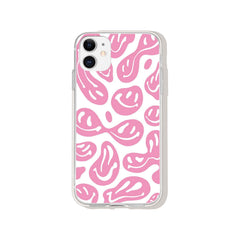 Pastel Pink Groovy Dripping Melting Smiley Face Phone Case ( iPhone 12 Pro Max & 13 Pro Max )