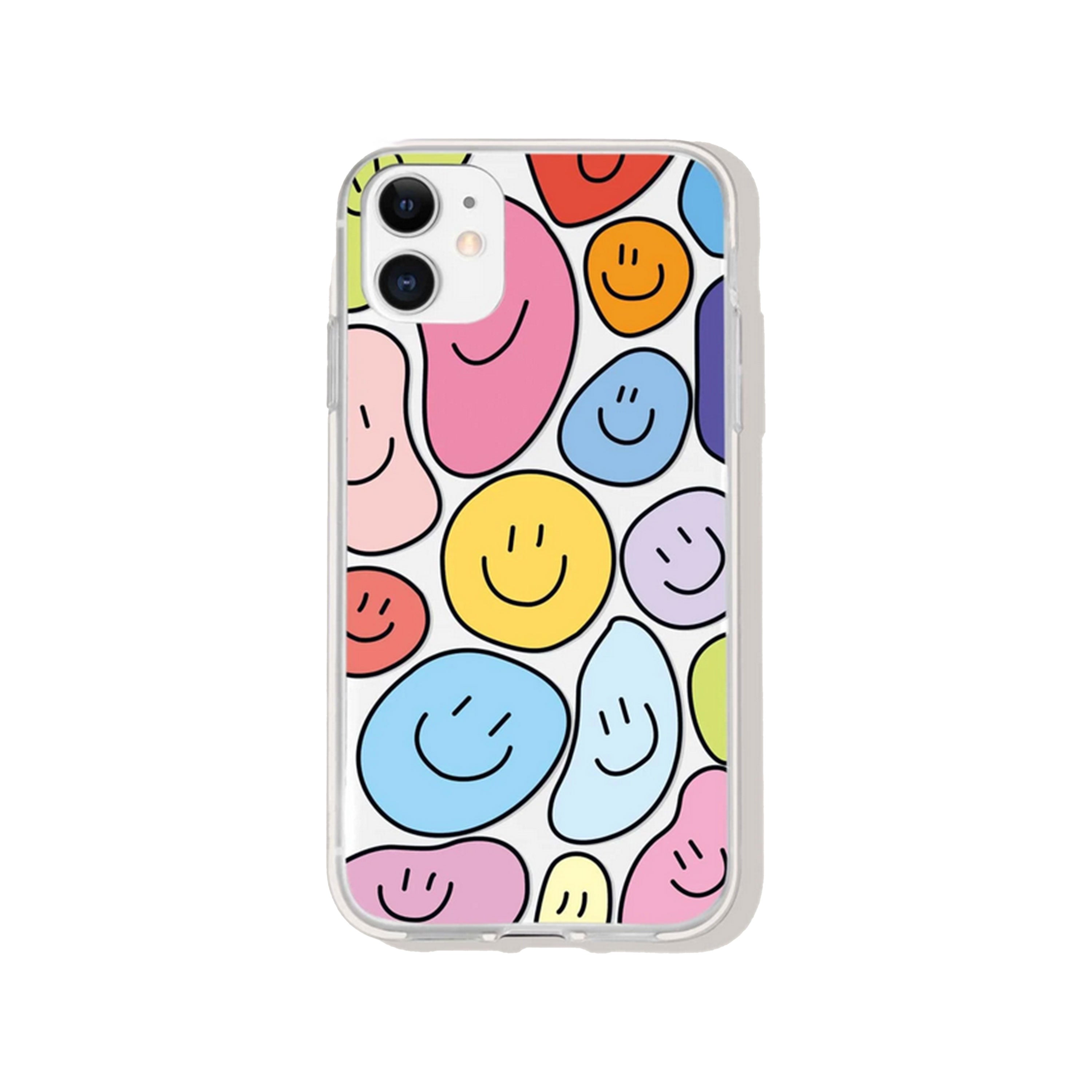 Rainbow Pastel Groovy Dripping Melting Smiley Face Phone Case